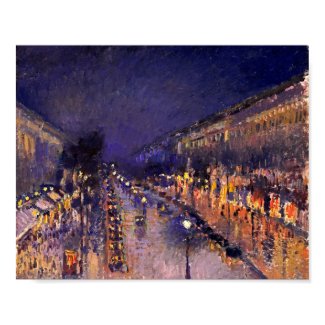 Camille Pissarro The Boulevard Montmartre At Night Posters