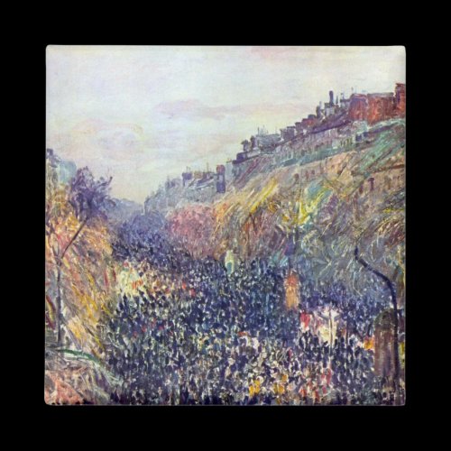 Camille Pissarro - Tuesday on the Boulevard Montma Magnets
