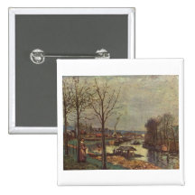 Camille Pissarro  Washing Pointoise 1872 Oil River Pin