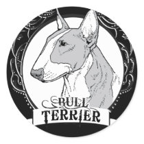 Camiseta de bull terrier calcomanías