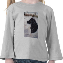 Camiseta de los chicas del retrato del perro de Ac
