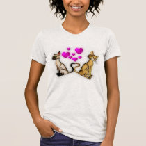 Camiseta del amor del gato playeras