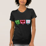 Camiseta del amor quince de la paz