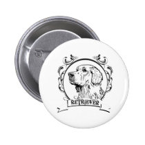 Camiseta del golden retriever botones