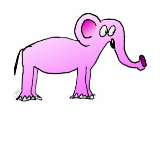 Camiseta do Elefante Cor-de-Rosa
