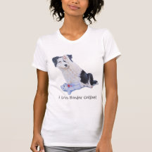 Camiseta linda del arte del perro del realista del