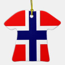 Camiseta noruega de la bandera ornamento para arbol de navidad