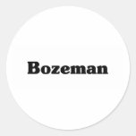 Camisetas de la obra clásica de Bozeman Etiquetas Redondas
