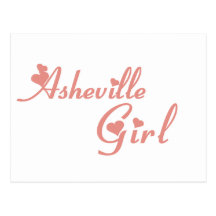 Camisetas del chica de Asheville Tarjeta Postal