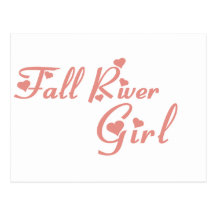 Camisetas del chica de Fall River Tarjeta Postal