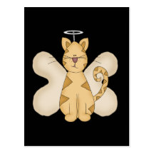 Camisetas y regalos del gato del ángel postales