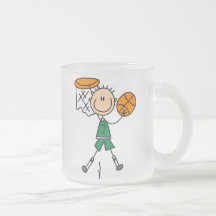 Camisetas y regalos verdes del jugador de básquet  taza