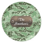 camo army brown and green personalized plate