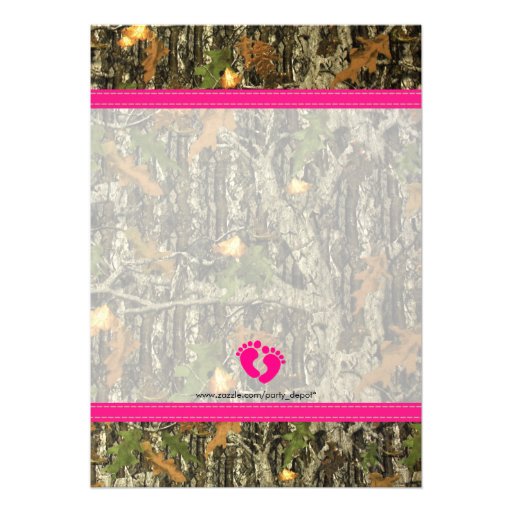 Camo - Baby Girl Shower Invitation