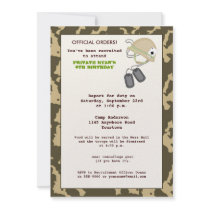 Camo Birthday Invite