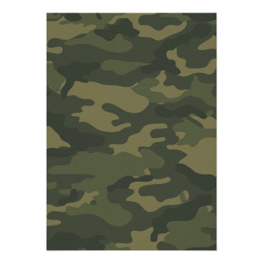 Camo Birthday Party Invitation