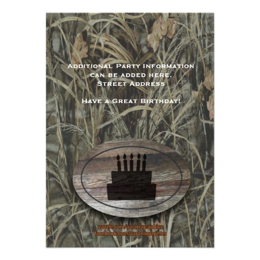 Camo Birthday Party Invitation