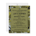 Camo Birthday Party Invititation invitations