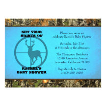 Camo Blue - Baby Boy Shower Invitations