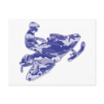 Camo Blue Sled on Black copy Postcard