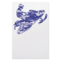Camo Blue Sled on Black copy stationery by snomotease Camo Blue Sled on Black copy stationery