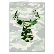 CAMO BUCK GREETING CARD