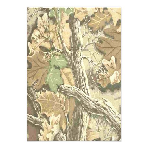 Camo Burlap Wedding Invitation