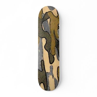 Camo-Cartoon Effect Skateboard by pammys