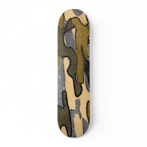 Camo-Cartoon Effect Skateboard