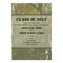 Camo Class Of 2012 Graduation Invitation