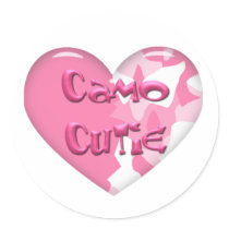 Camo Cutie stickers by semperfisweethearts Camo Cutie stickers