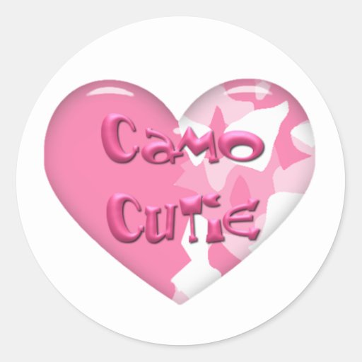 Camo Cutie Stickers Zazzle