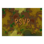 Camo Fractal Reception RSVP Personalized Invitations