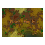Camo Fractal Wedding Invitation