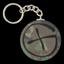 camo Geocache keychain keychains