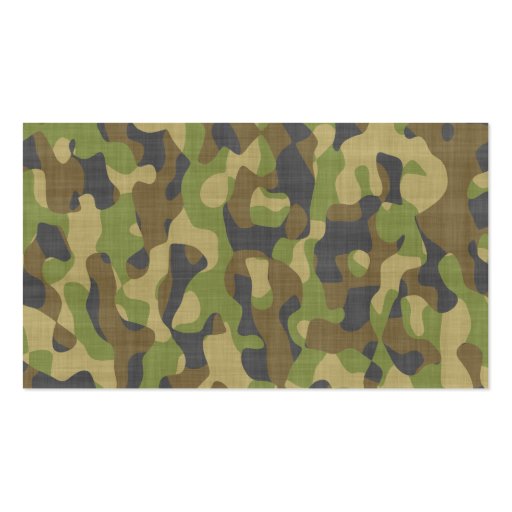 Camo Greens & Browns Business Cards (back side)