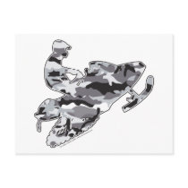 Camo Grey Sled on Black copy Post Card