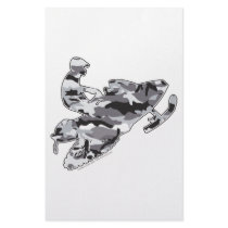 Camo Grey Sled on Black copy stationery by snomotease Camo Grey Sled on Black copy stationery