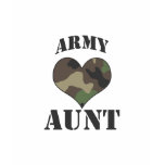 Camo Heart Army Aunt T-Shirt