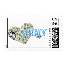 CAMO HEART ARMY WIFE POSTAGE