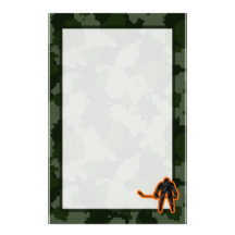 Camo Hockey Custom Stationery