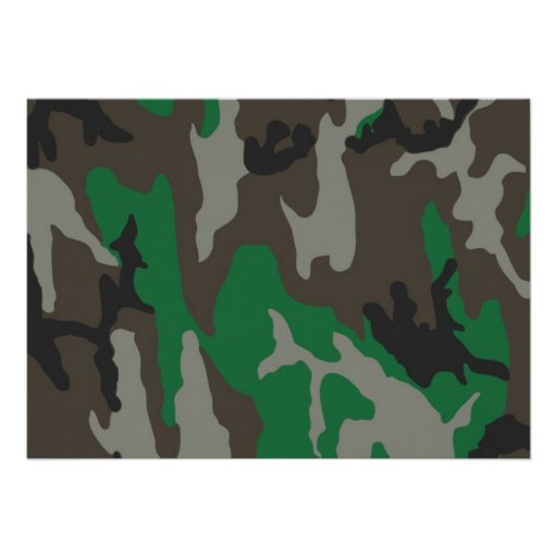 Camo Hunting Invitation