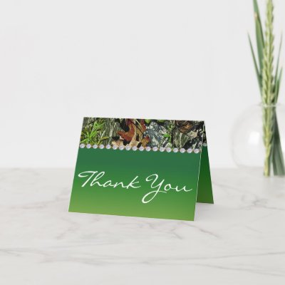 Wording  Wedding   Cards on Camo Hunting Themed Wedding Thank You Cards From Zazzle Com