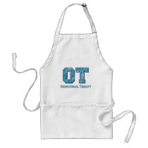 camo letters blue apron
