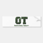 camo letters dark green bumper stickers