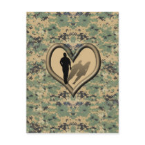 Camo Man missing woman postCard