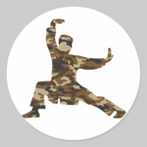 Camo Martial Arts Man Silhouette stickers