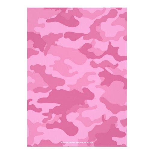 Camo Military Theme Birthday Party Invitation