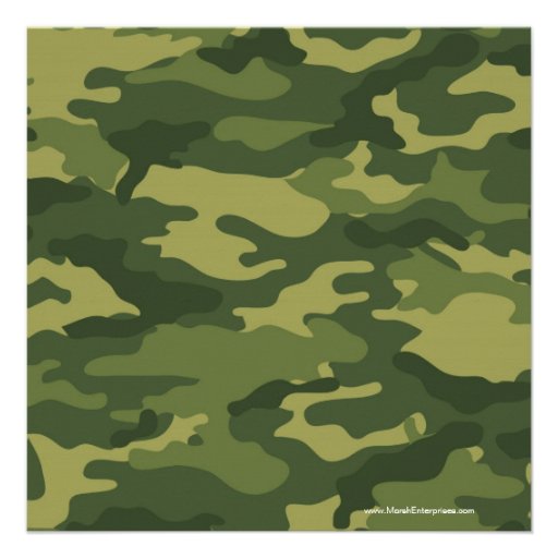 Camo Military Wedding Invitation