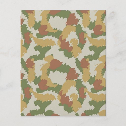 Camo pattern flyer Zazzle